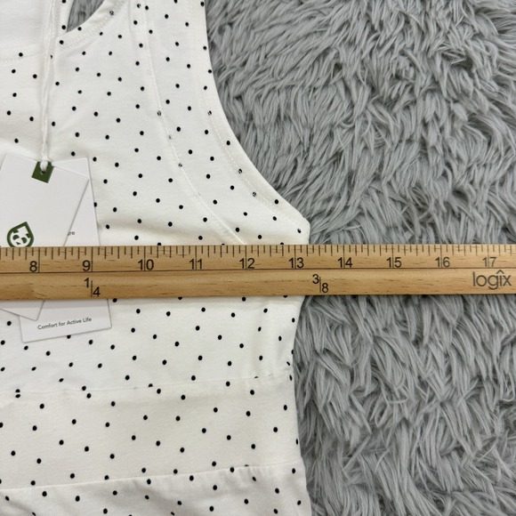 Tasc Dress Women's S White Dot NWT Rhythm Racer Back Running Organic Cotton Golf - Picture 4 of 15